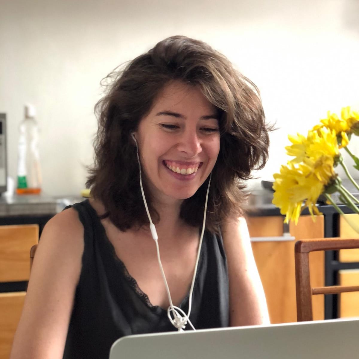 Maria giving an online workshop